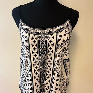 Black & White Flying Tomatoes Camisole Top Size Large